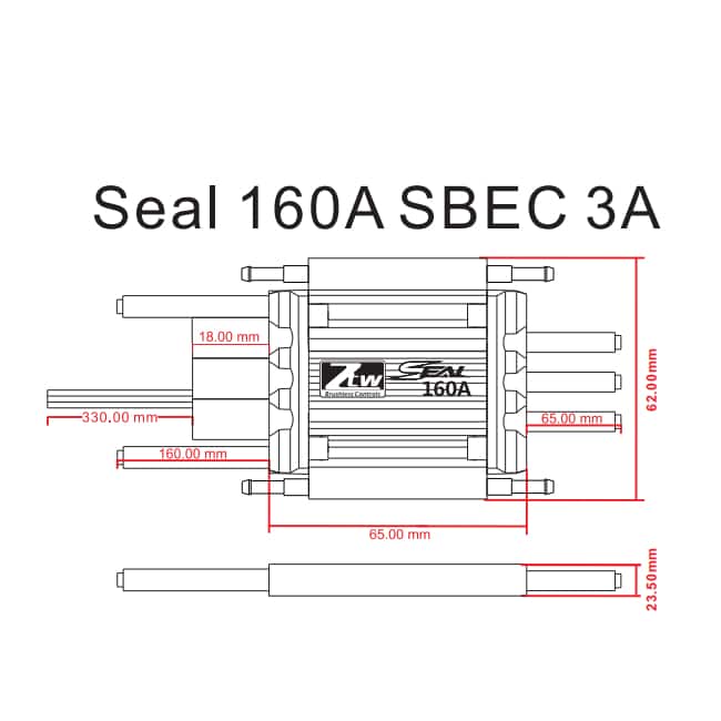 Seal Series ESC 160A SBEC 3A 2S-6S | ZTW - Image 2