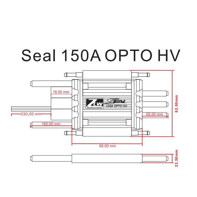Seal Series ESC 150A OPTO HV 6S-12S | ZTW - Image 2